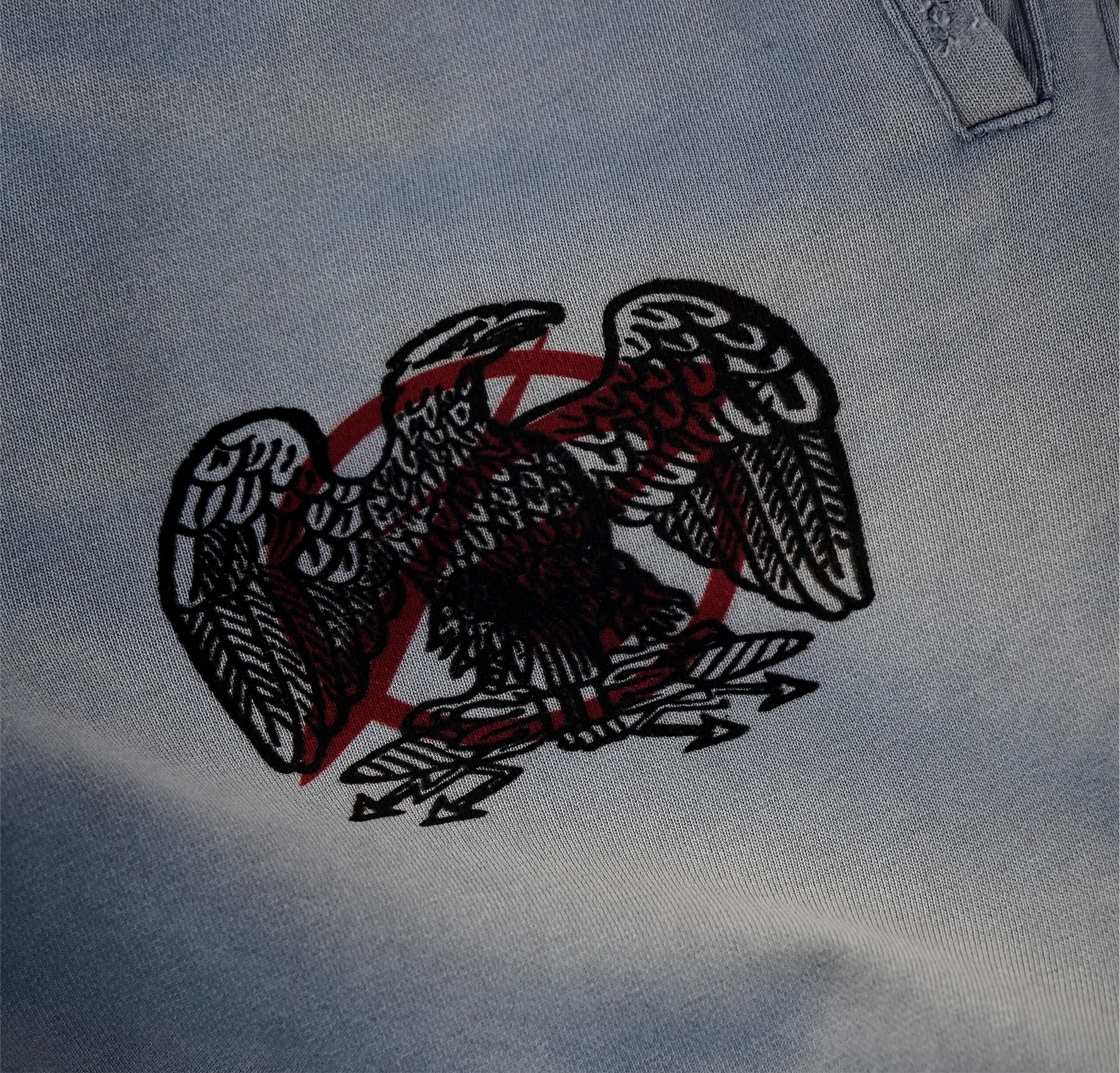 【SATIIIZ】Heads Eagle Print Sweatpants EAGLE